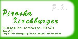 piroska kirchburger business card